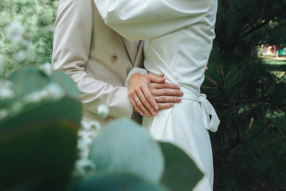 Couple embrace